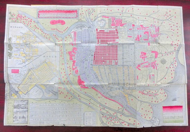大阪府管下細見新図　明治十九年